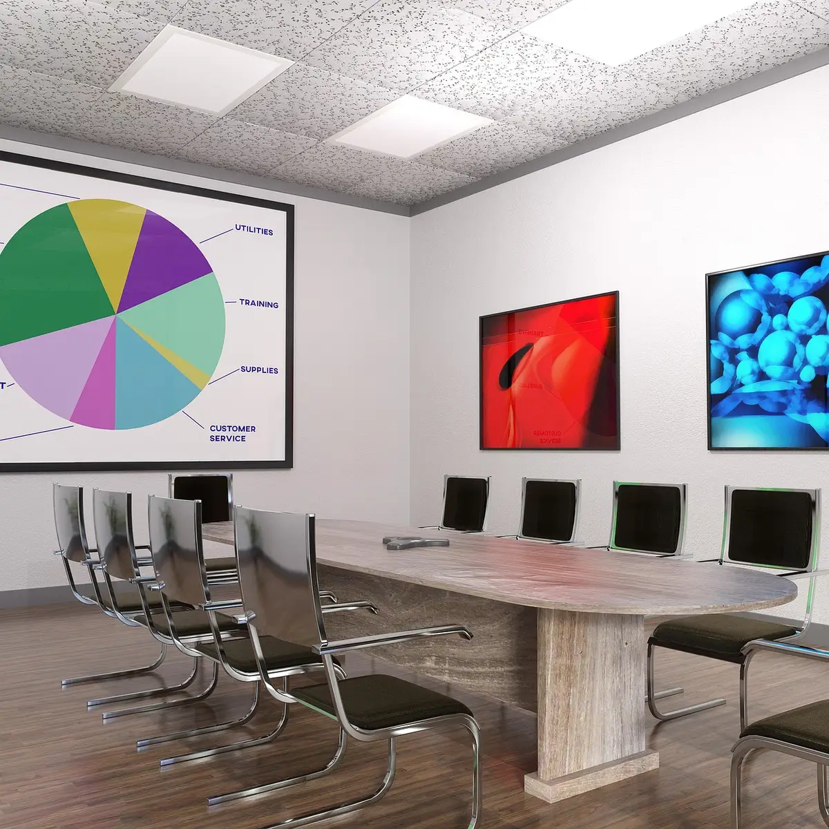 Personnes observant les parcours et prenant des notes dans un bureau lumineux