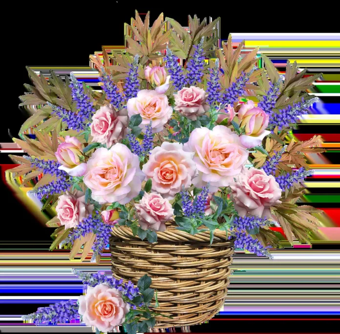 Atelier de fleuriste en journée, mains arrangeant un bouquet sur une table en bois